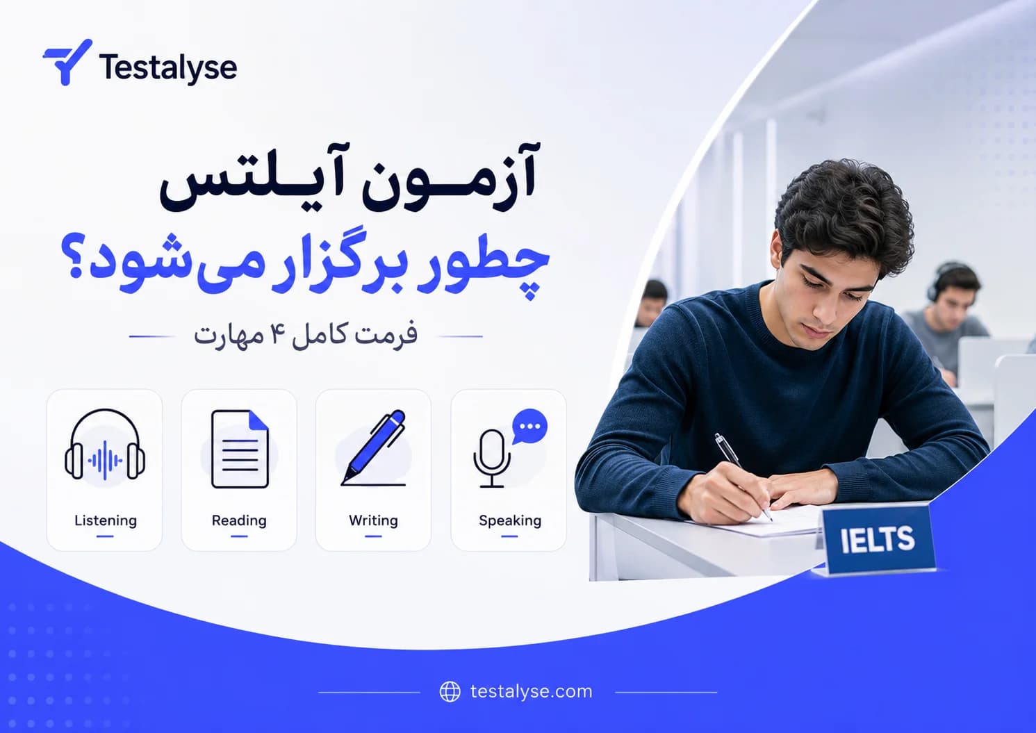 آزمون آیلتس دقیقاً چطور برگزار می‌شود؟ فرمت کامل ۴ مهارت