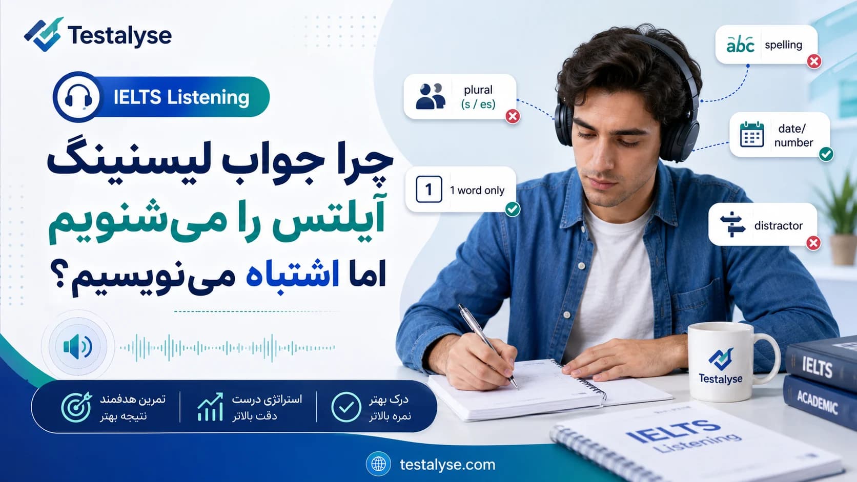 چرا جواب لیسنینگ آیلتس را میشنویم اما اشتباه مینویسیم؟
